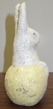 Teena order flanner paper mache original Rabbit hare chocolate Upright